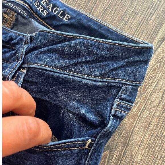 American Eagle High-Rise Jegging Jeans Super Stretch Medium Wash Blue Size 4 - Picture 3 of 11